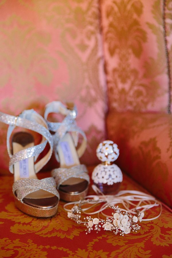 Bridal Shoes and headpiece